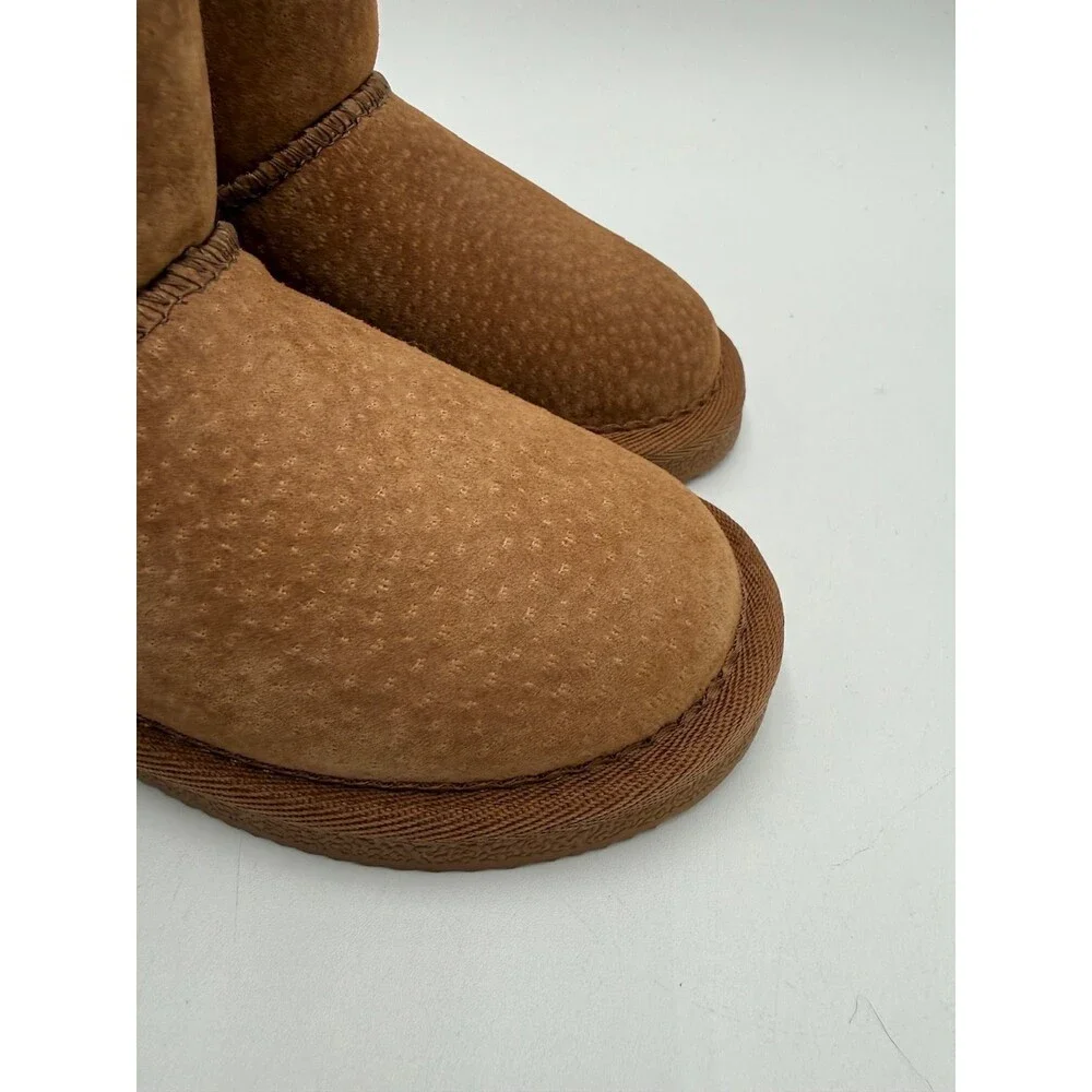 LAMO KORA TODDLER'S NEW Short Suede Ankle Boot Chestnut Multiple Sizes